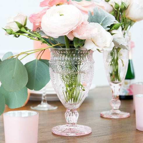 Vintage Inspired Pressed Glass Goblet